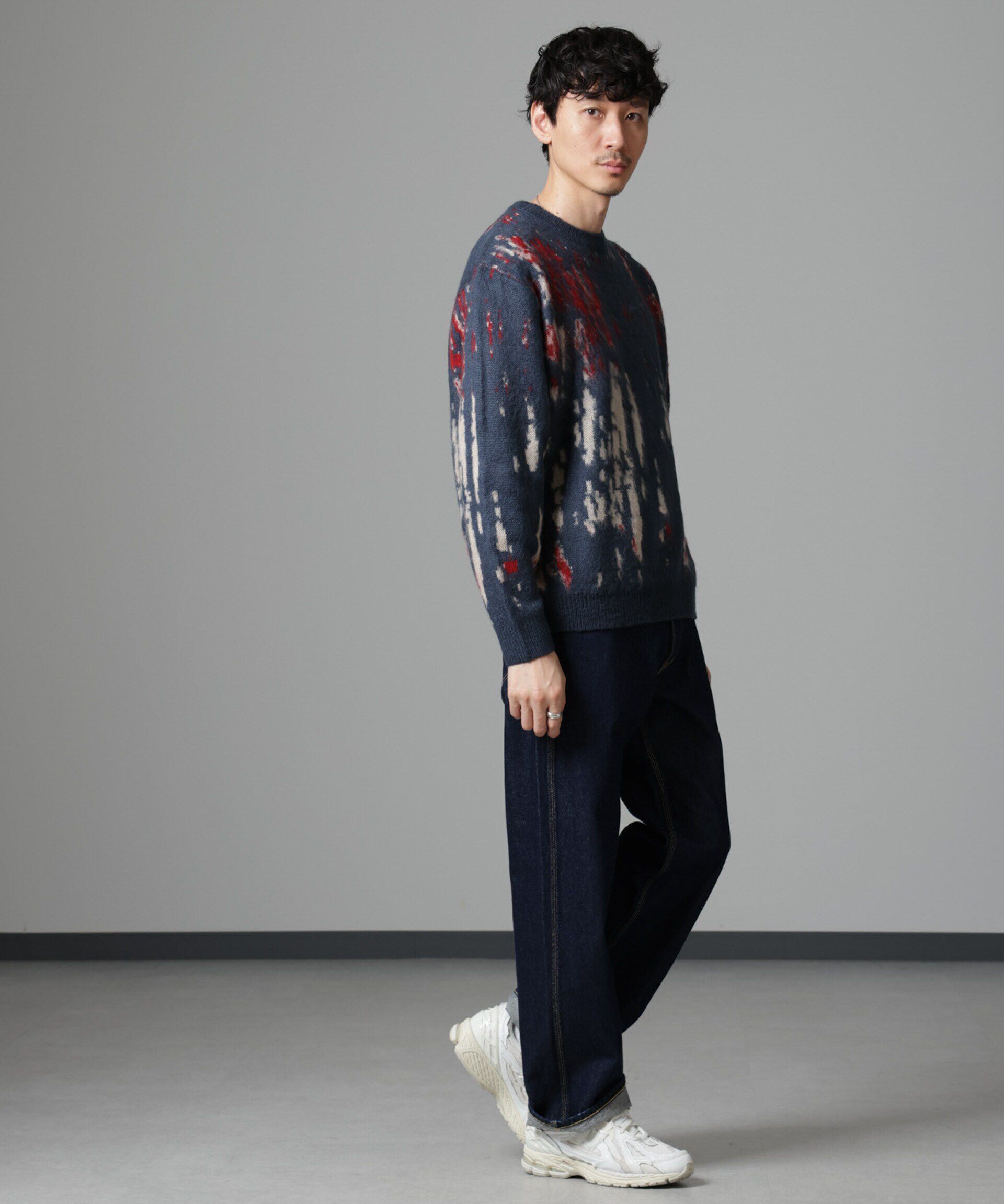 nano･universe「ペイントグラデーションモヘヤライクニット」|ニット・セーター|