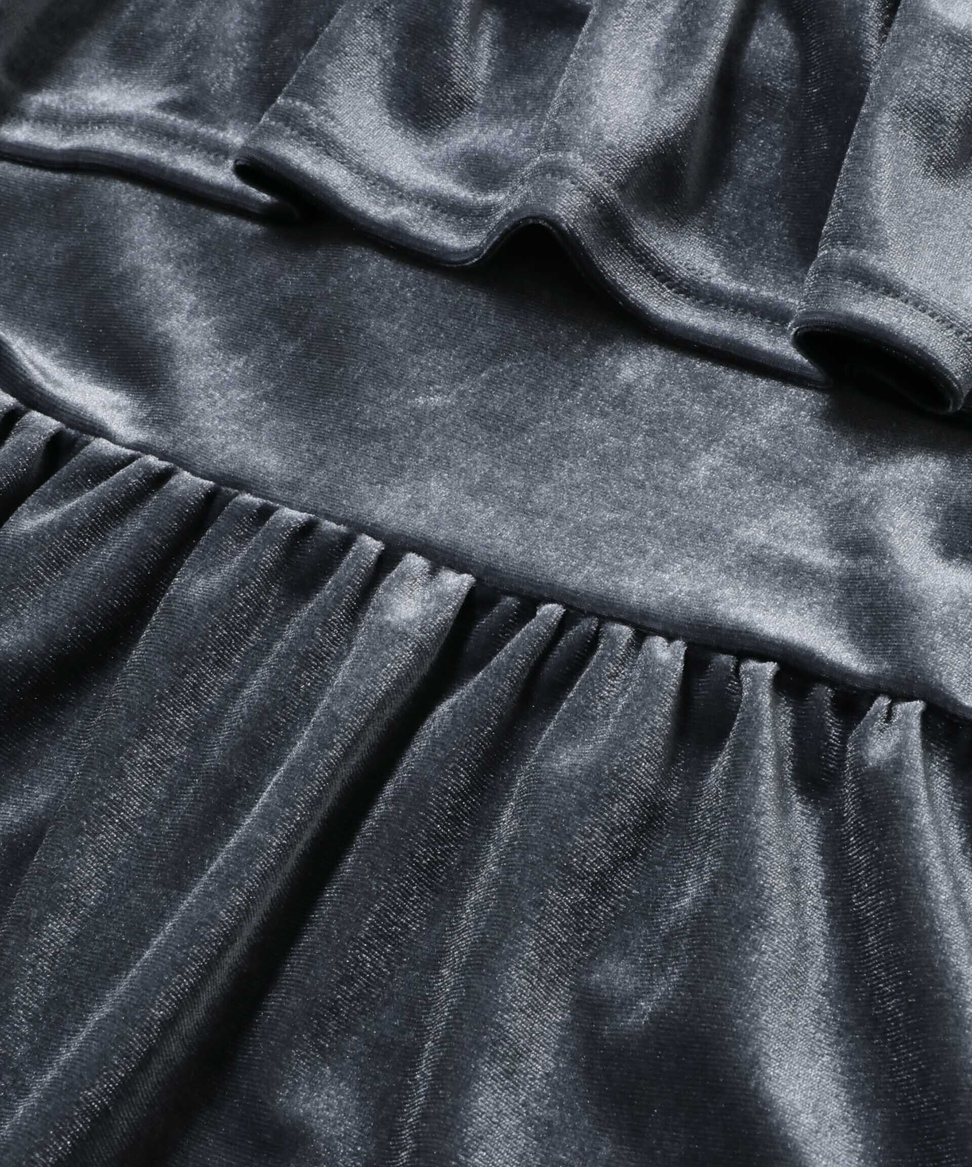 nano･universe「ベロアフリルカットブラウス」|Tシャツ・カットソー|