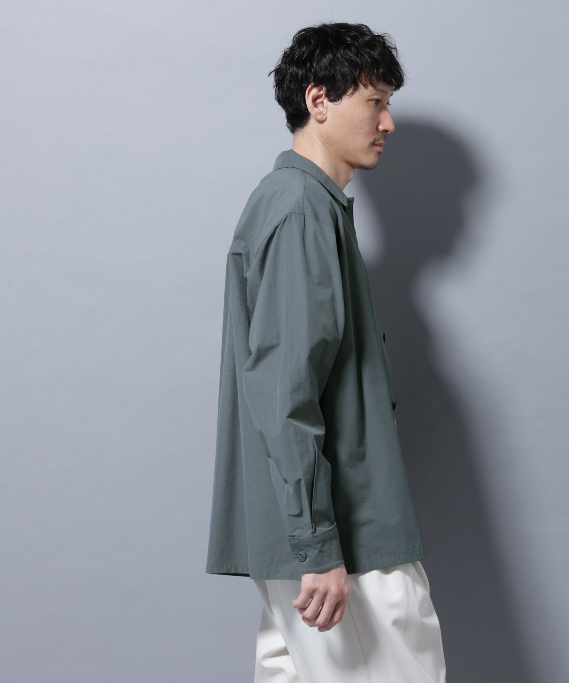 nano･universe「ストレッチワイドシャツブルゾン(セットアップ可)」|シャツ・ブラウス|