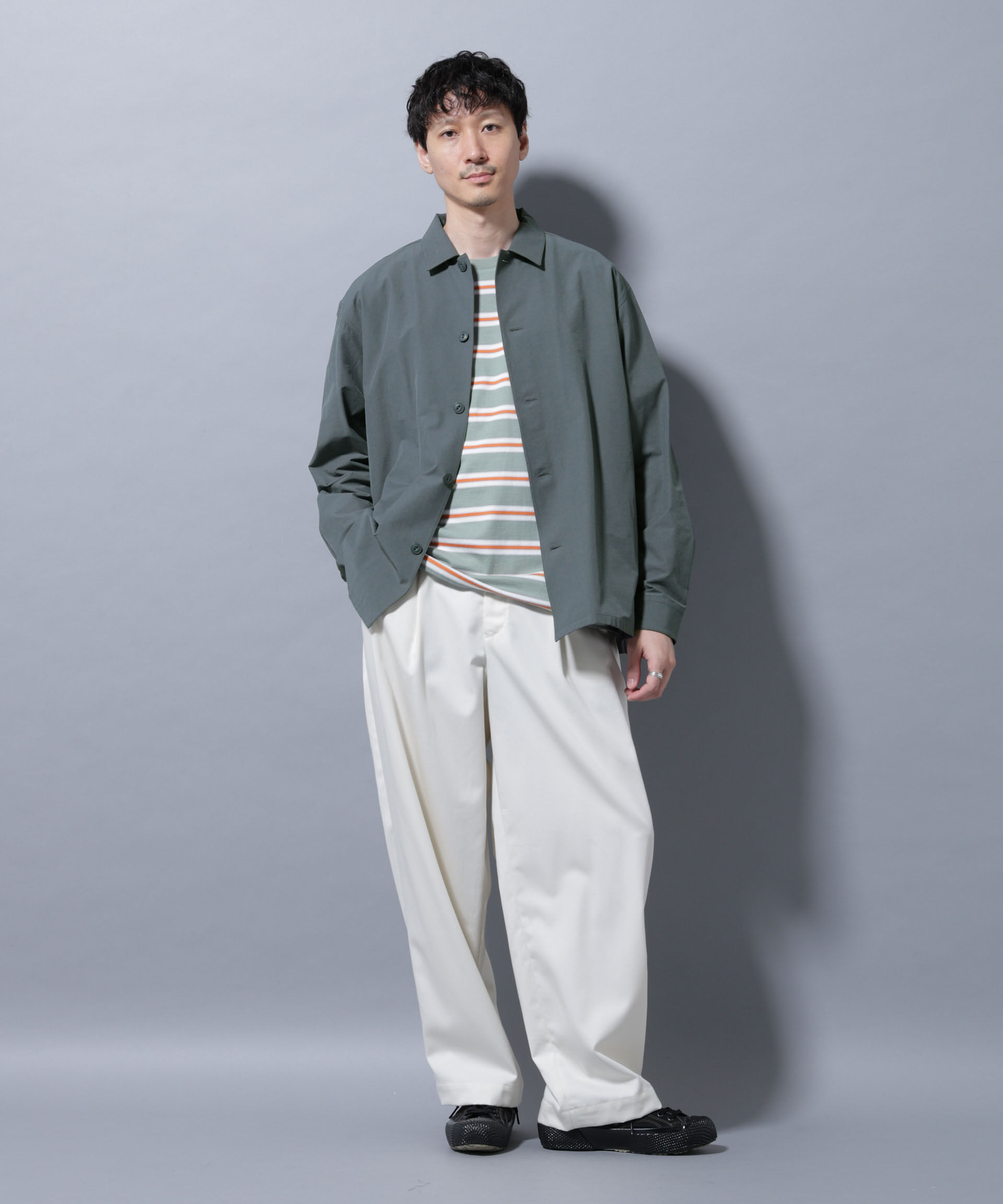 nano･universe「ストレッチワイドシャツブルゾン(セットアップ可)」|シャツ・ブラウス|