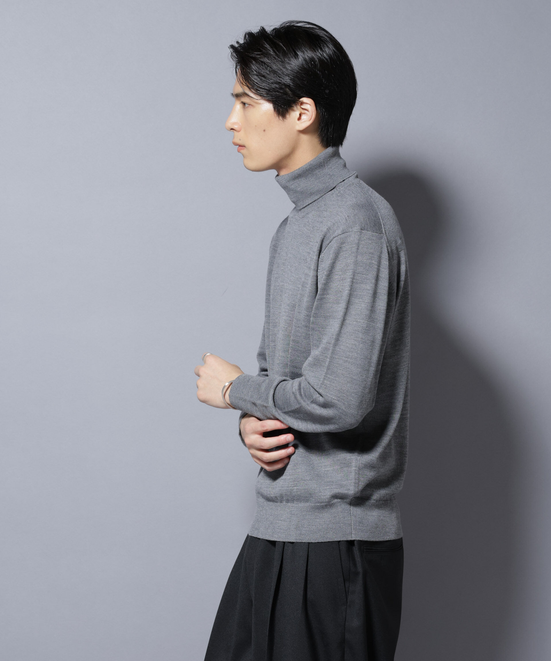 nano･universe「「毛玉レスニット」ファインゲージタートルネック」|ニット・セーター|