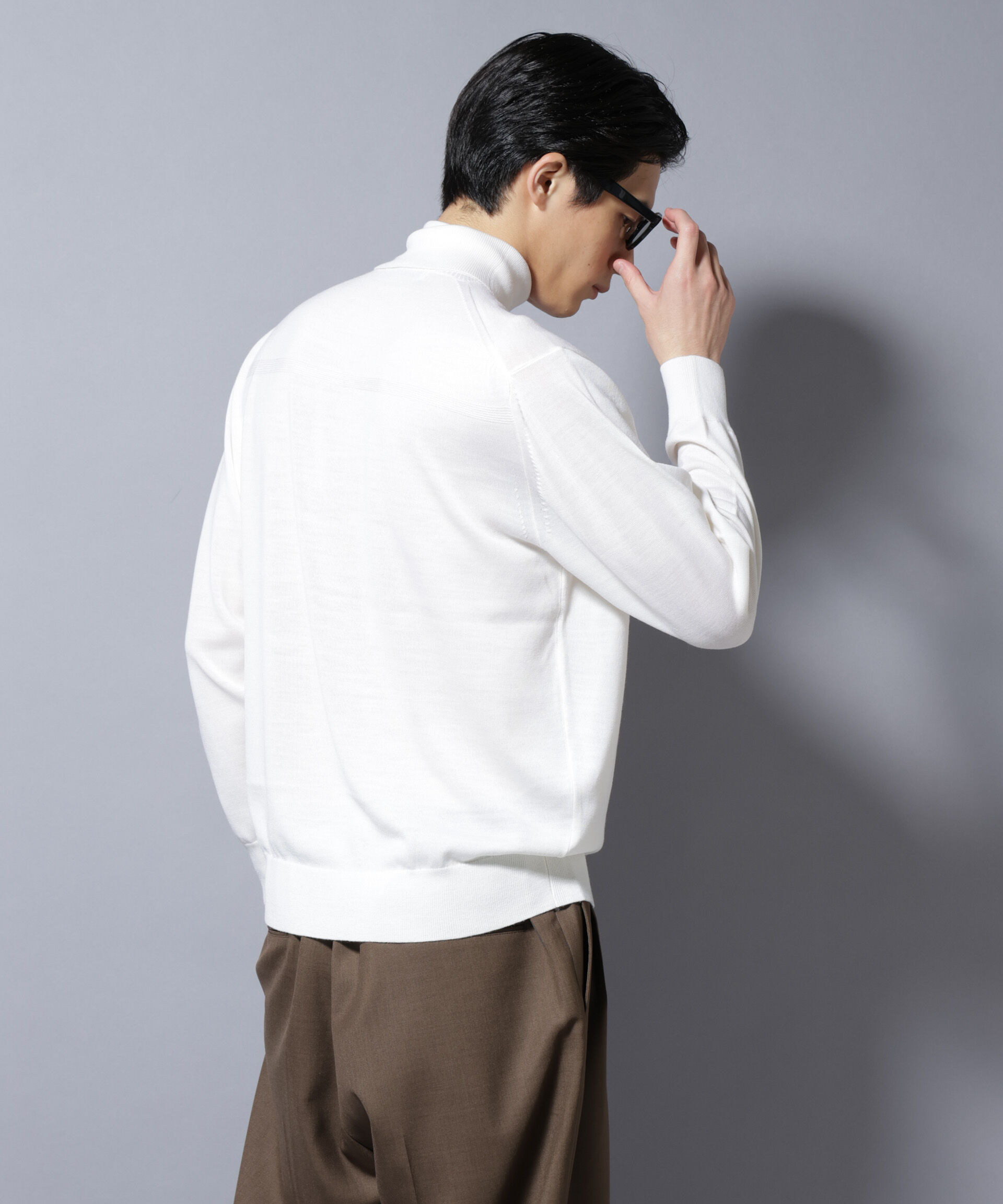 nano･universe「「毛玉レスニット」ファインゲージタートルネック」|ニット・セーター|