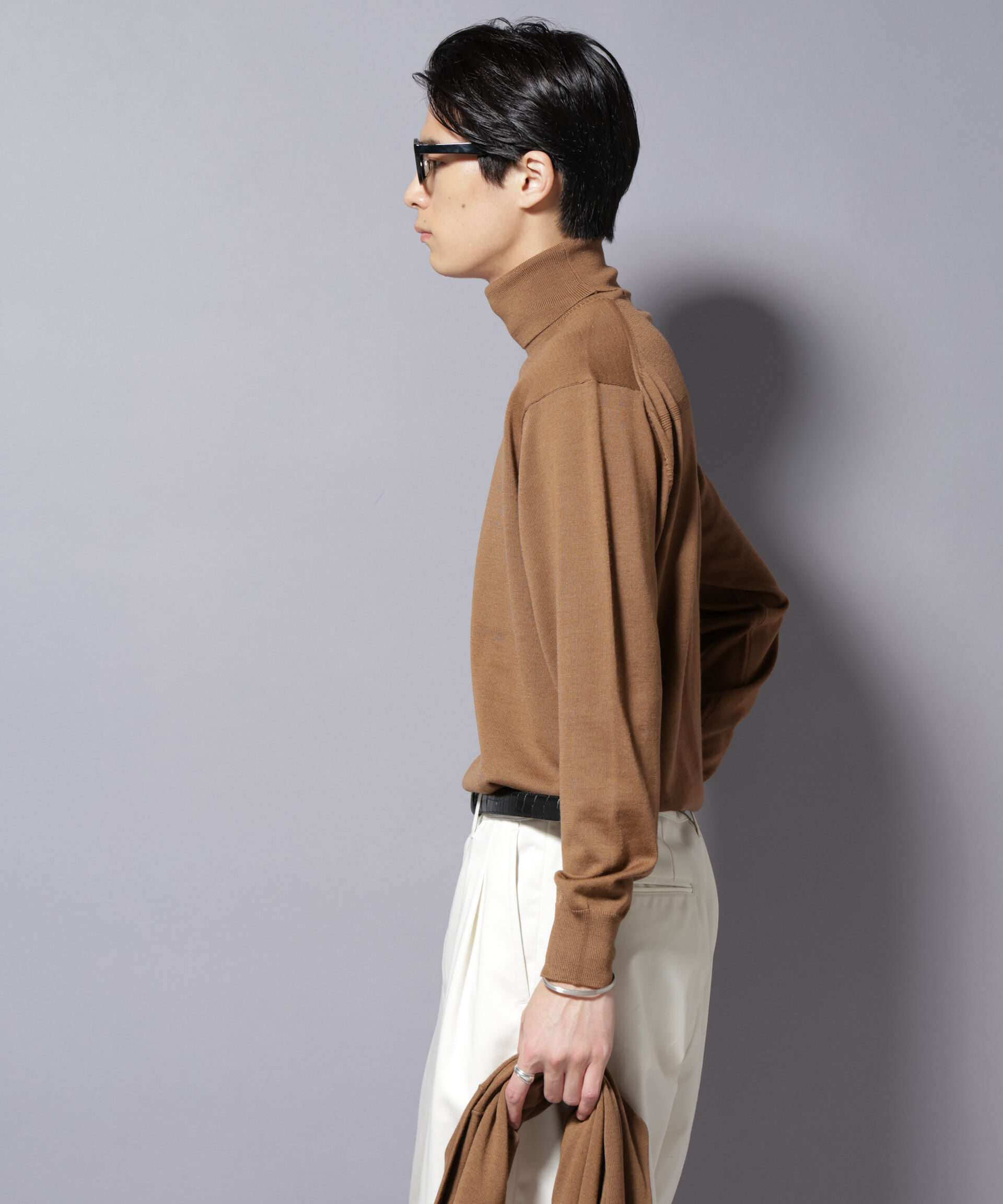 nano･universe「「毛玉レスニット」ファインゲージタートルネック」|ニット・セーター|