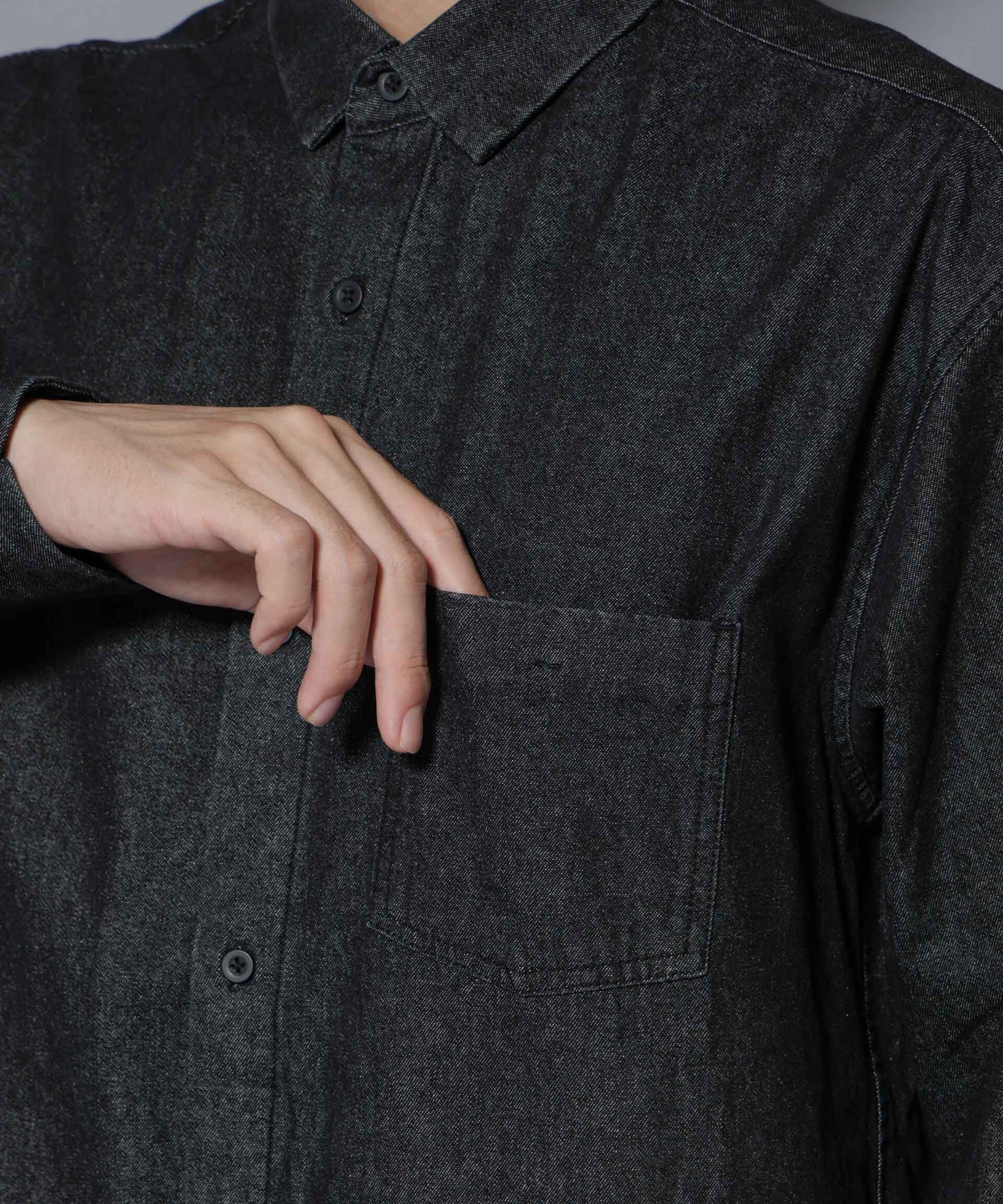 nano･universe「ライトオンスデニムシャツ 長袖」|シャツ・ブラウス|