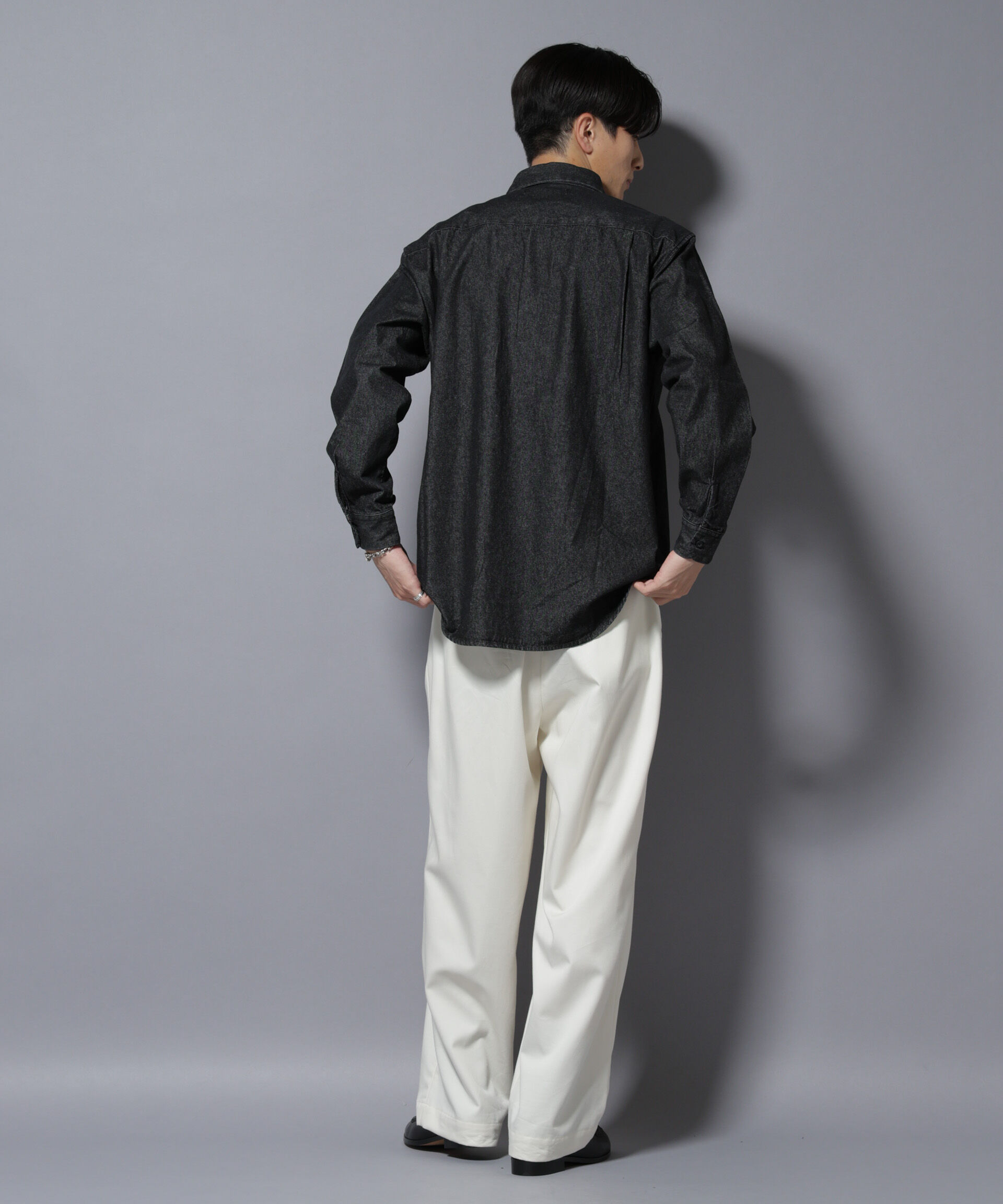 nano･universe「ライトオンスデニムシャツ 長袖」|シャツ・ブラウス|