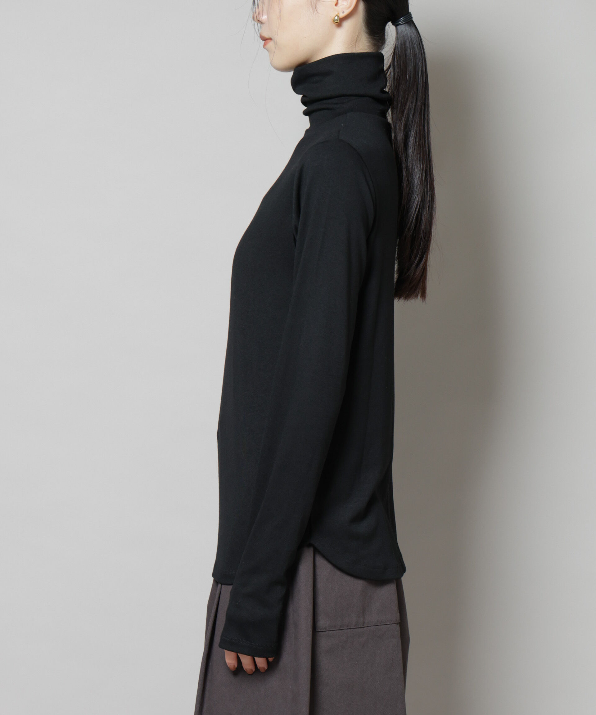 nano･universe「吸湿発熱タートルネックカットトップス」|Tシャツ・カットソー|