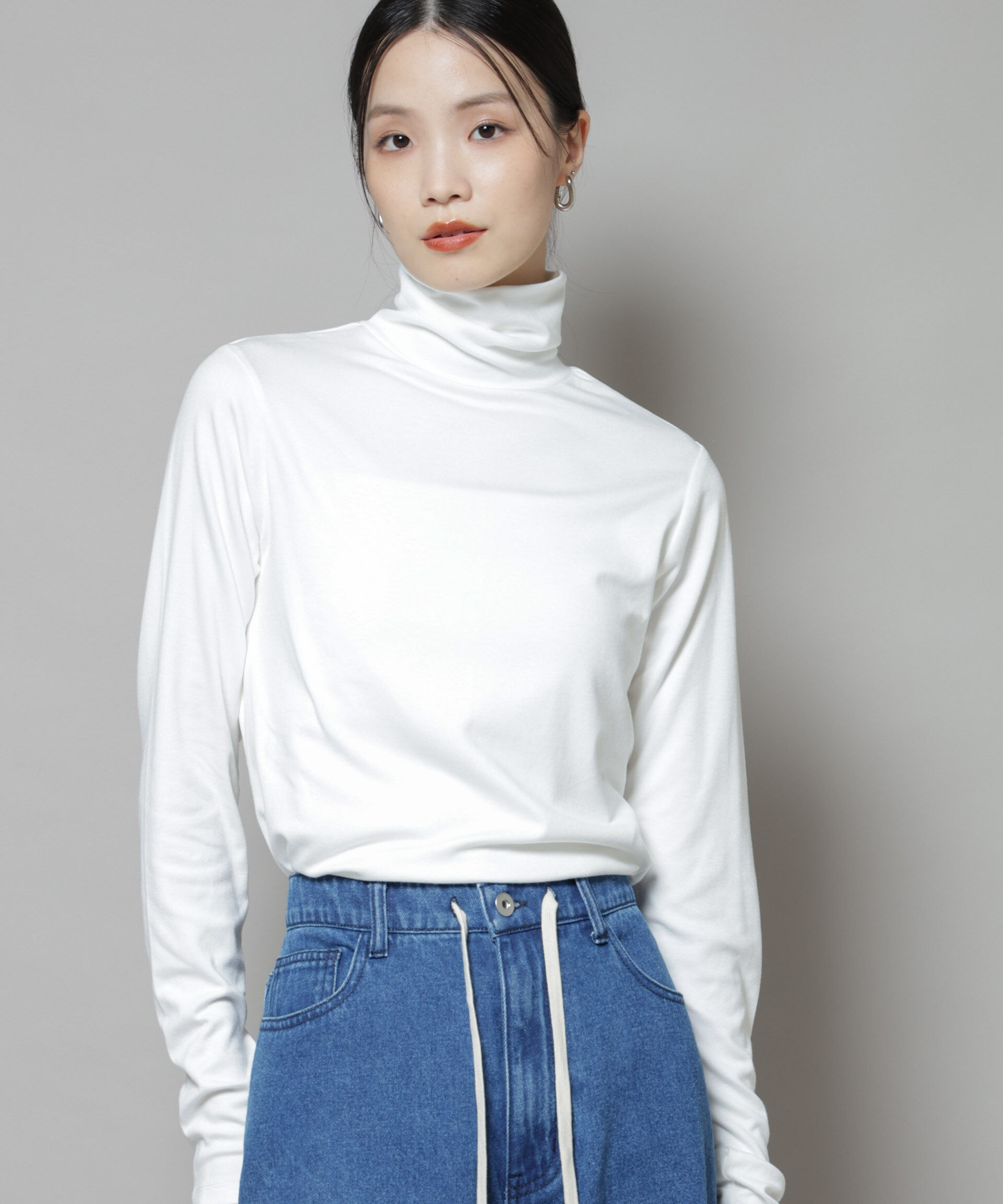 nano･universe「吸湿発熱タートルネックカットトップス」|Tシャツ・カットソー|