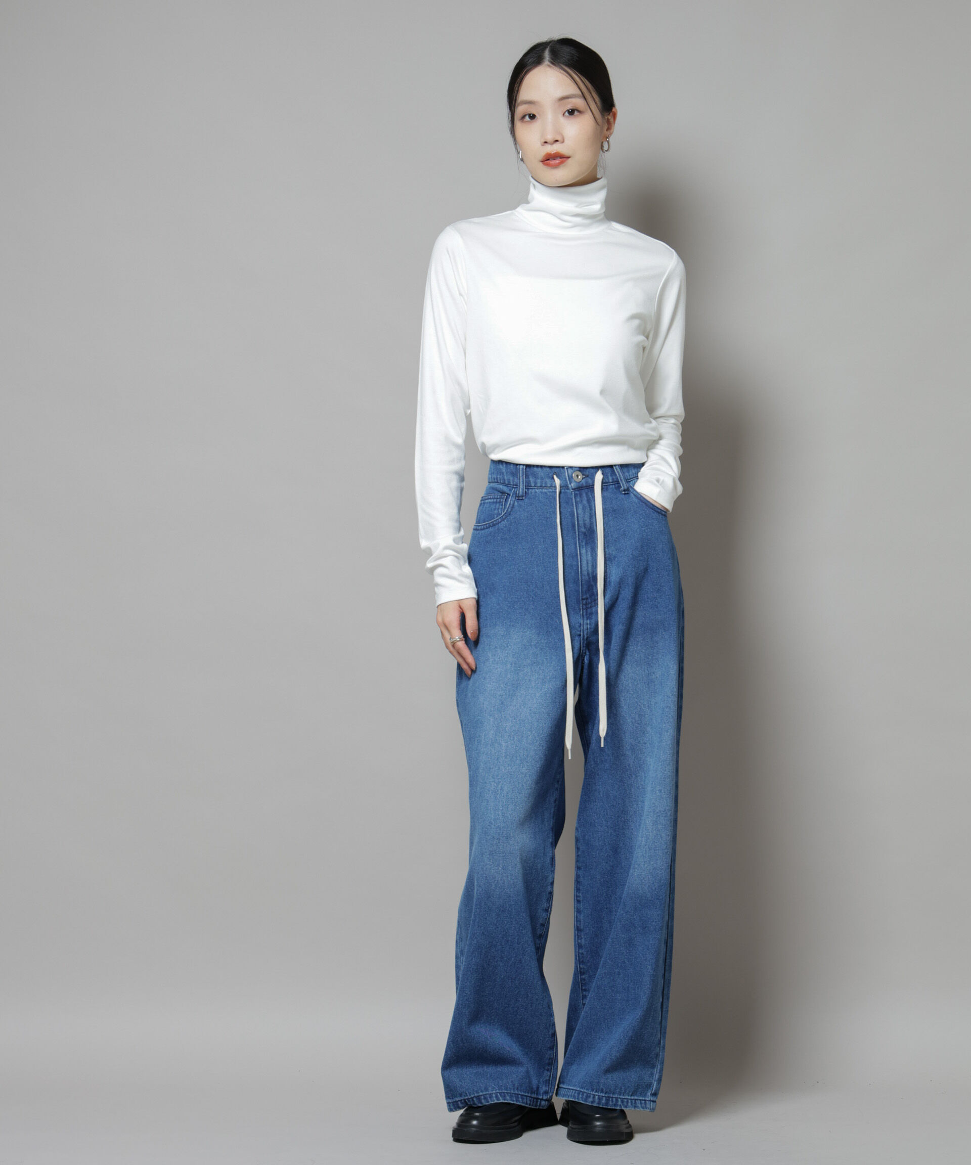 nano･universe「吸湿発熱タートルネックカットトップス」|Tシャツ・カットソー|