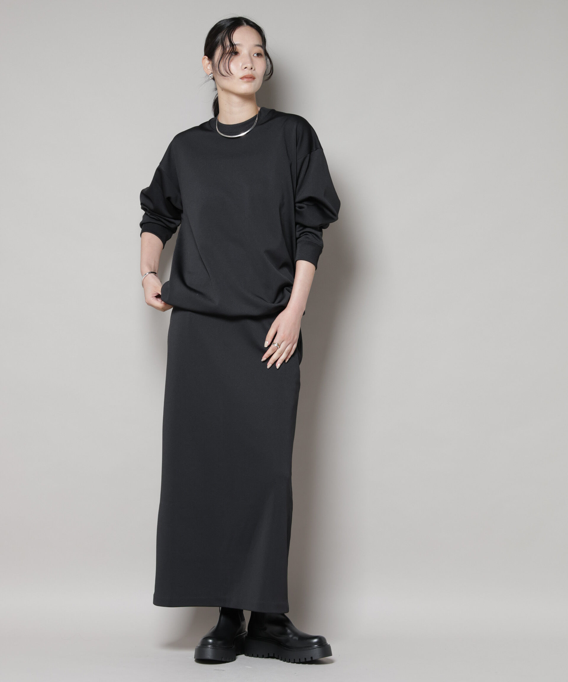 nano･universe「「MC」coveross(R)フリースボンディングクルーネック(セットアップ可)」|Tシャツ・カットソー|