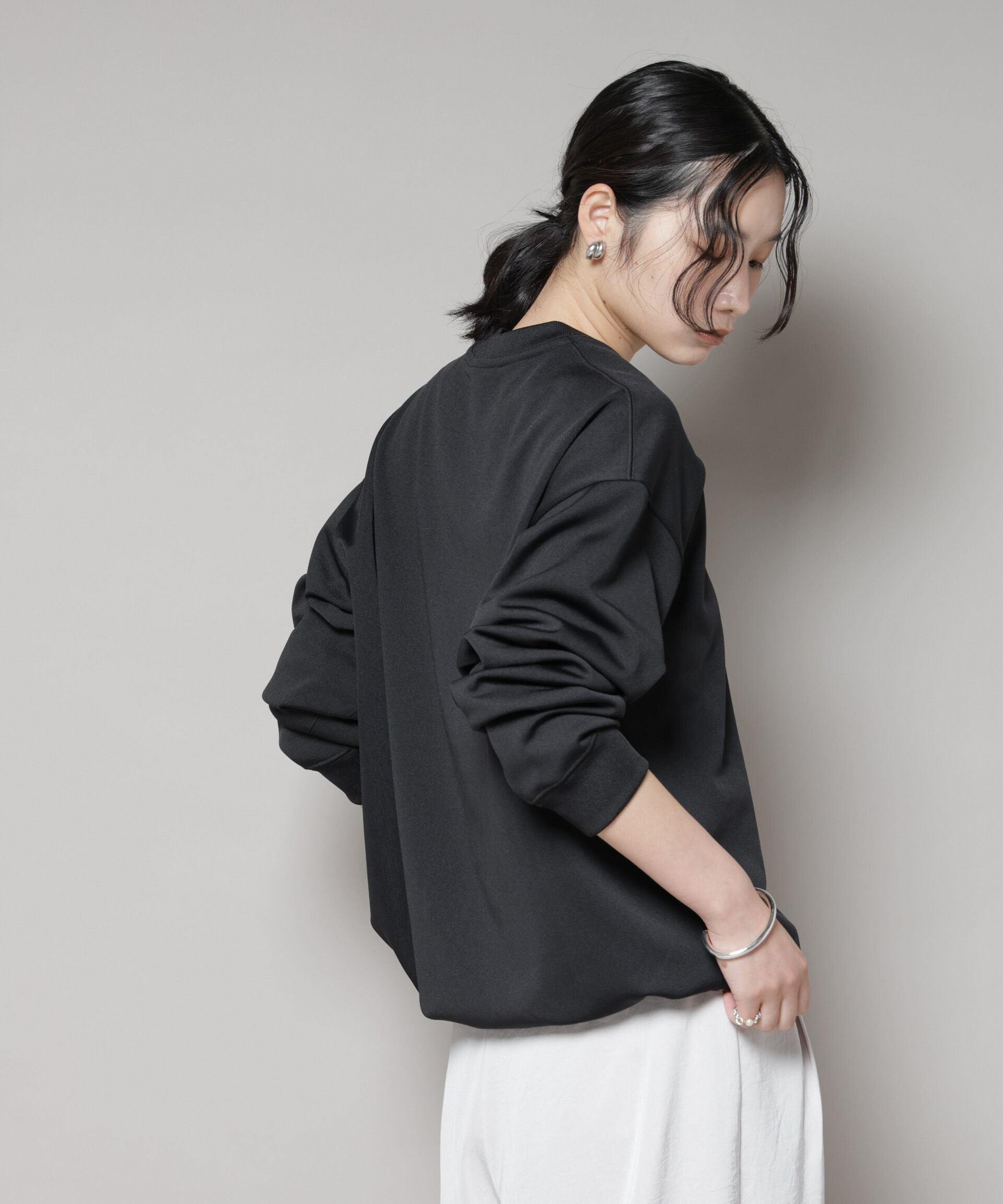 nano･universe「「MC」coveross(R)フリースボンディングクルーネック(セットアップ可)」|Tシャツ・カットソー|