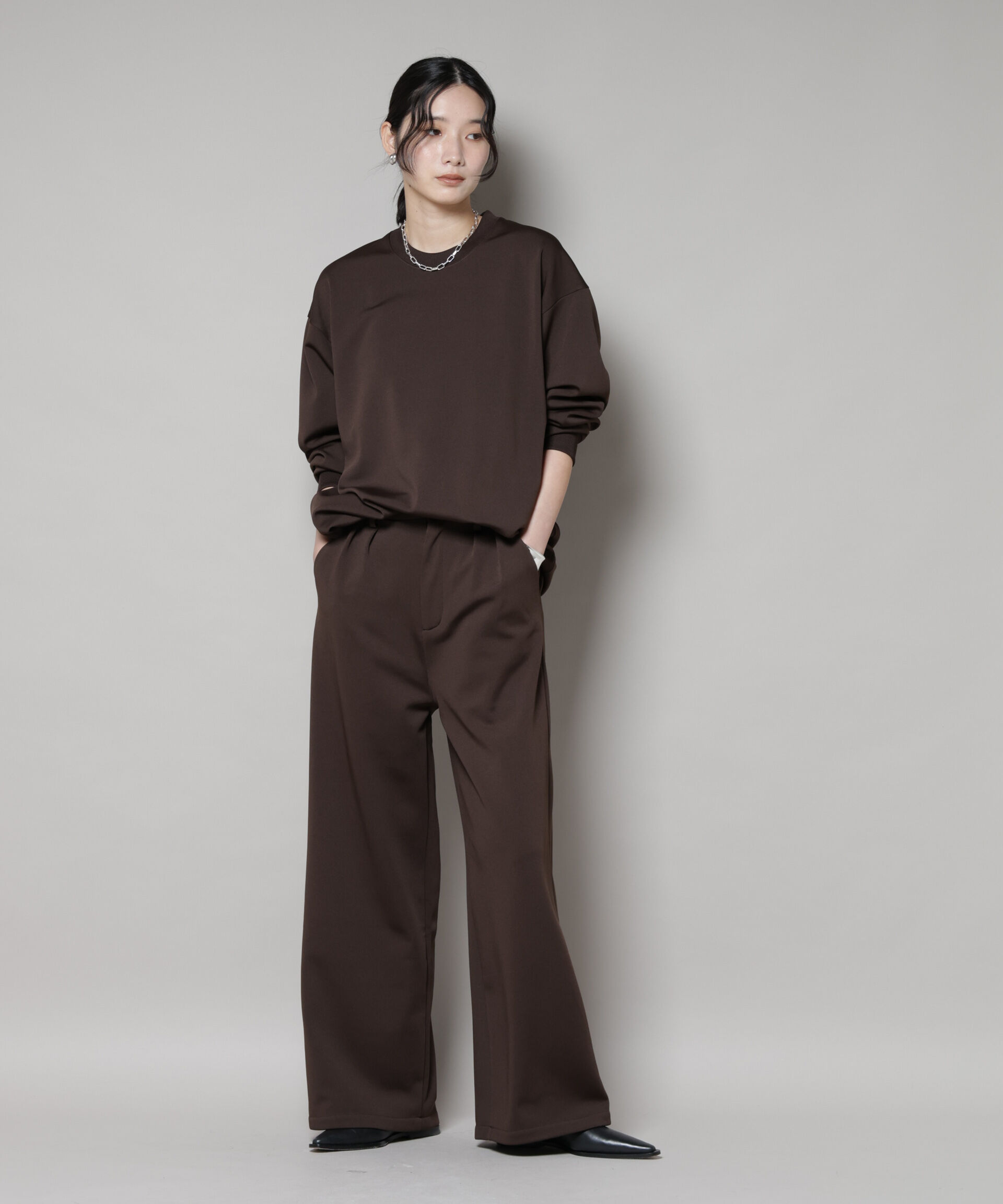 nano･universe「「MC」coveross(R)フリースボンディングクルーネック(セットアップ可)」|Tシャツ・カットソー|