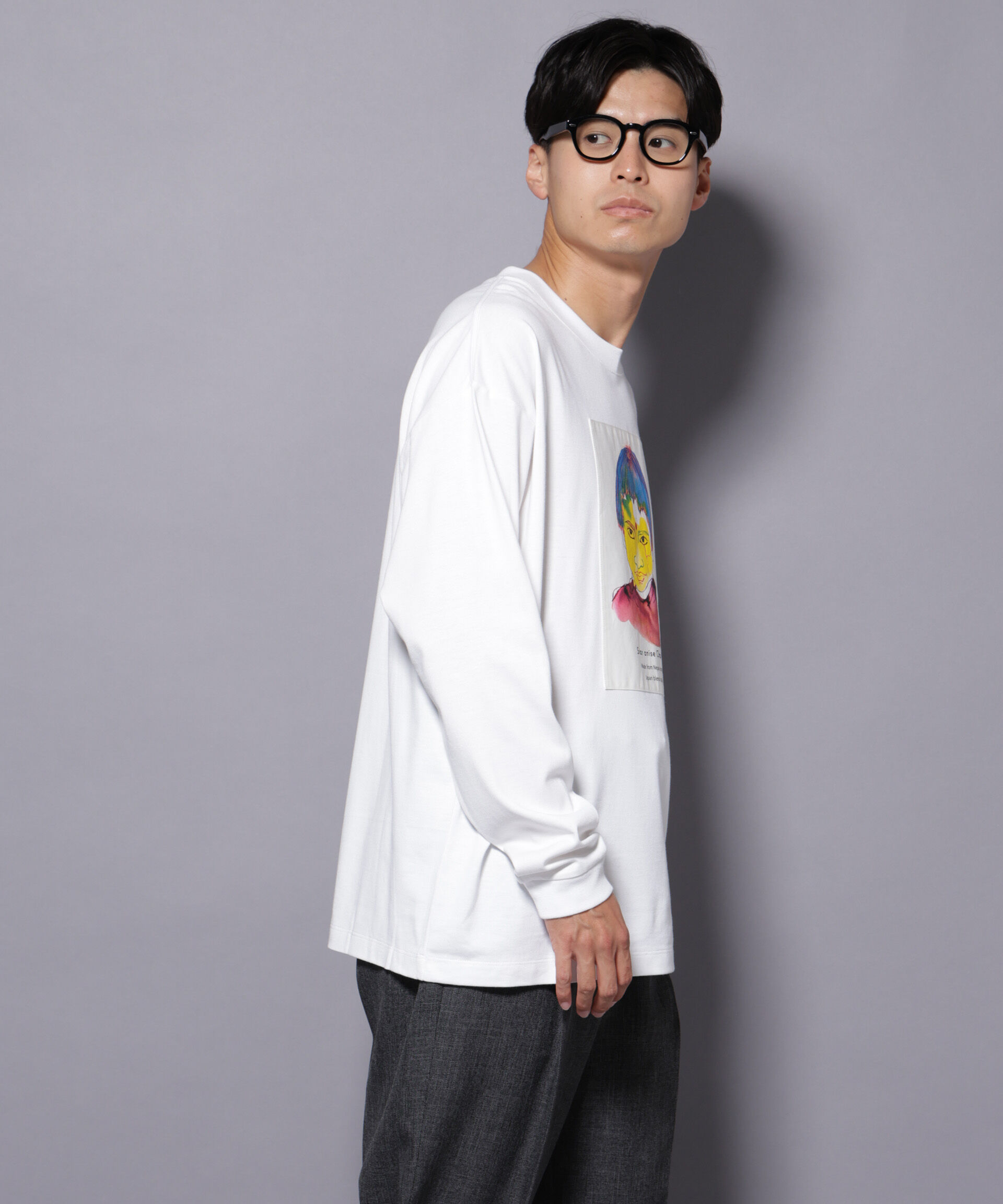 nano･universe「Anti Soaked(R)&times;SUNCHAIポートレート汗染み防止 Ｔシャツ長袖」|Tシャツ・カットソー|