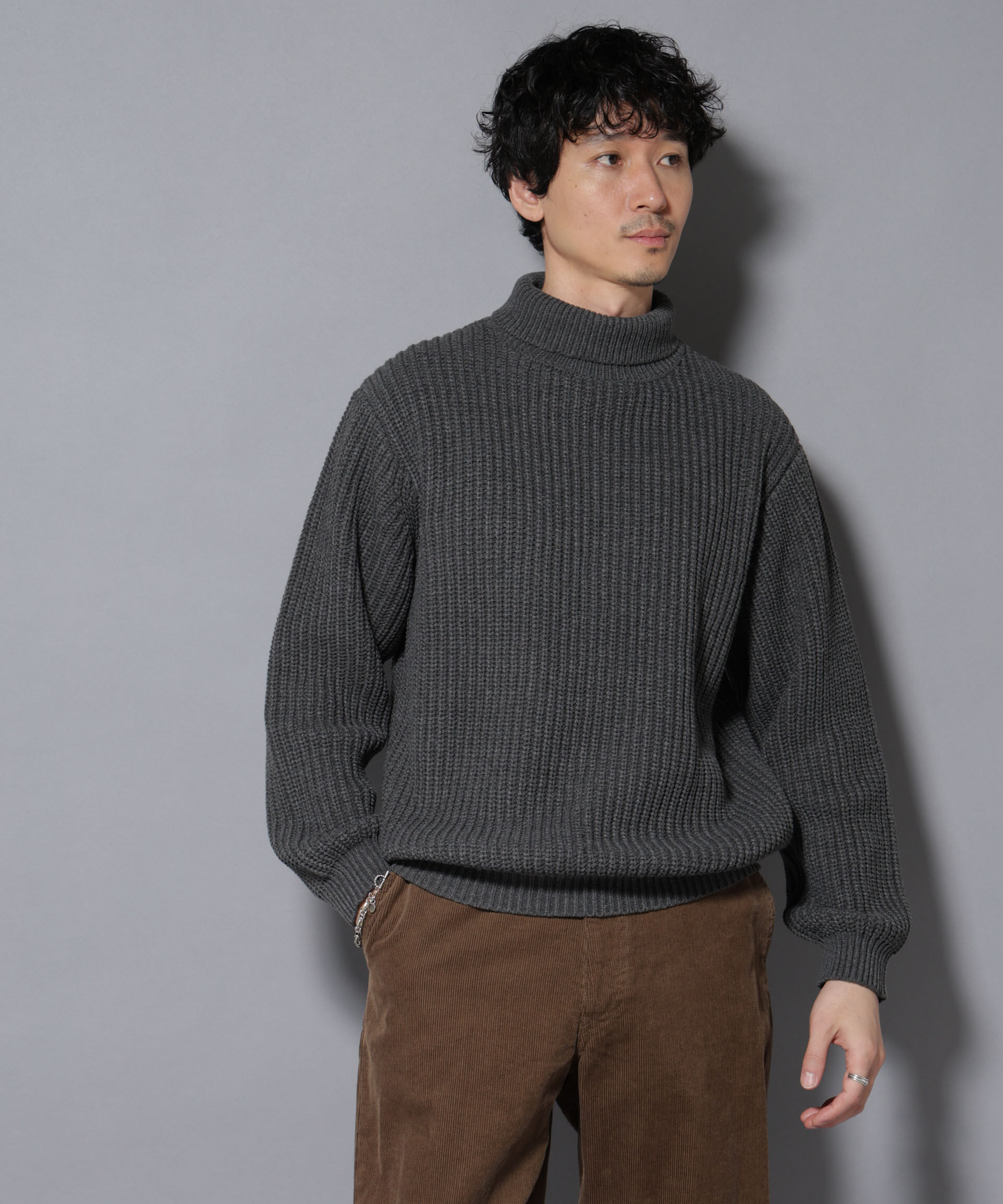 nano･universe「ローゲージタートルニット」|ニット・セーター|