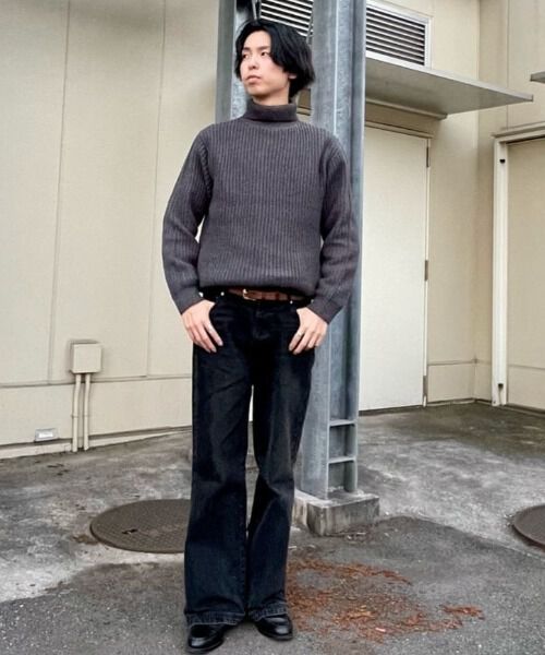 nano･universe「ローゲージタートルニット」|ニット・セーター|