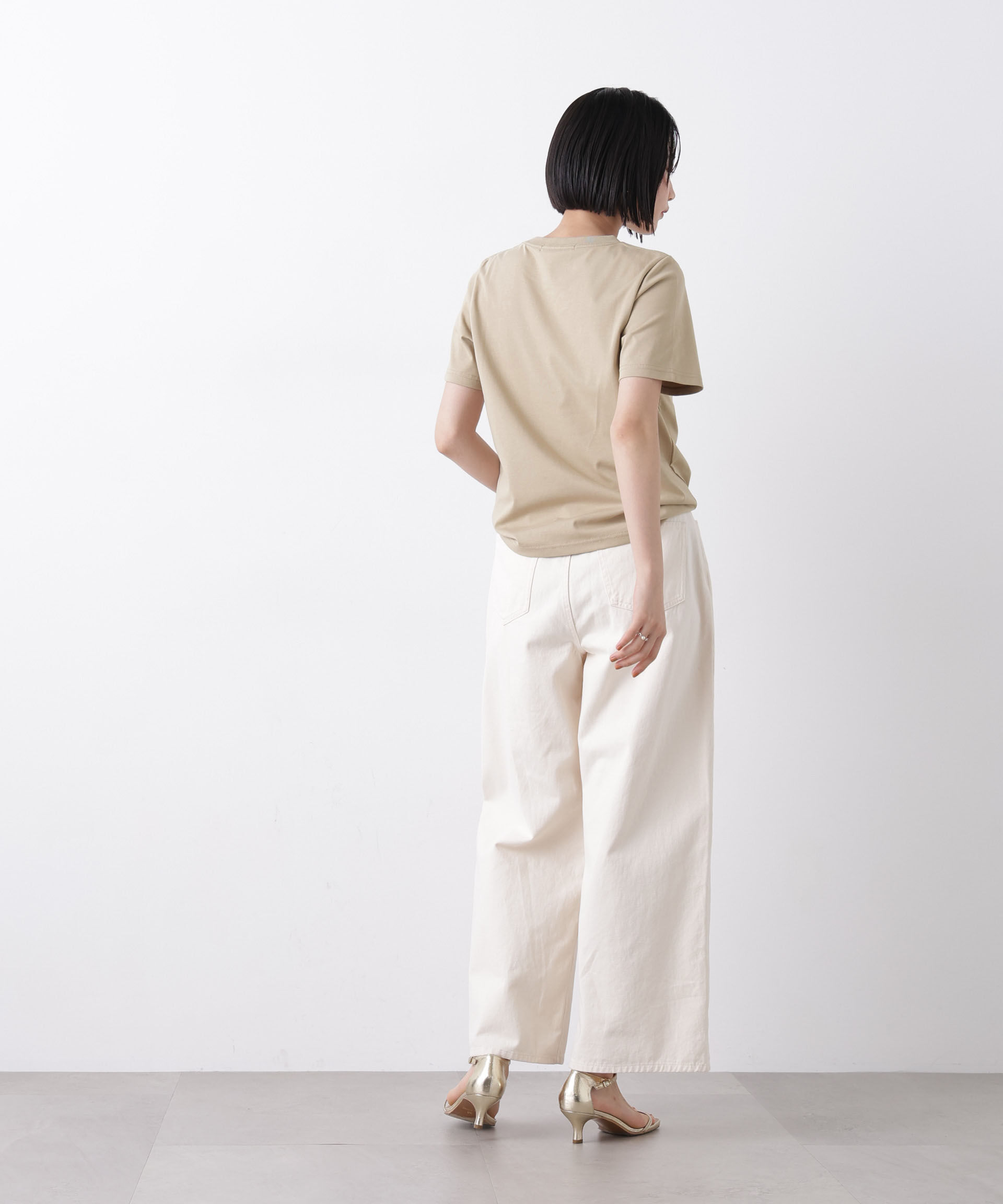 nano･universe「接触冷感&紫外線防止機能 ロゴプリントTシャツ」|Tシャツ・カットソー|