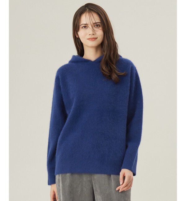 自由区「フォックスウール フーディー」|パーカー|ブルー