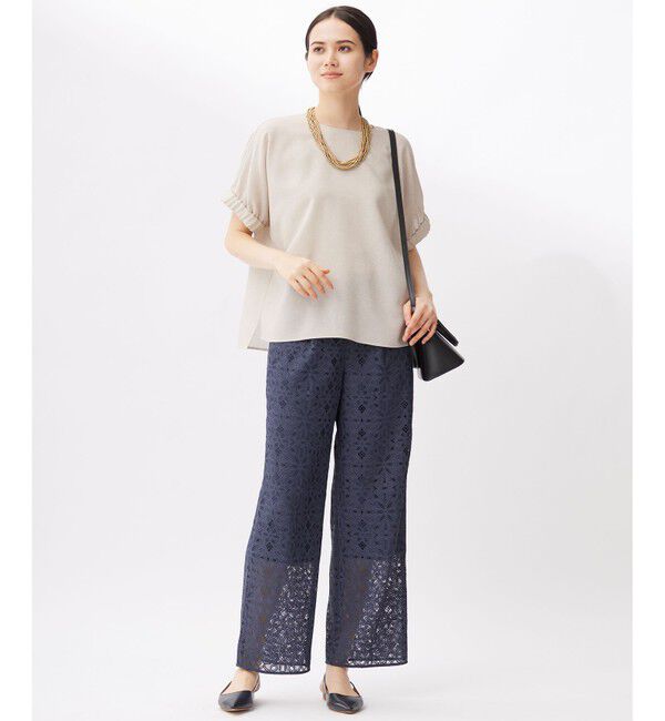 自由区「ラスティックメッシュドルマンスリーブ Tブラウス」|シャツ・ブラウス|