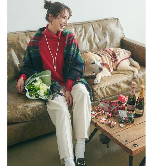 23区「カシミヤ チェック柄 ストール」|ストール|