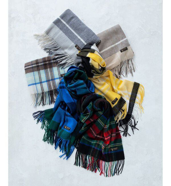 23区「カシミヤ チェック柄 ストール」|ストール|