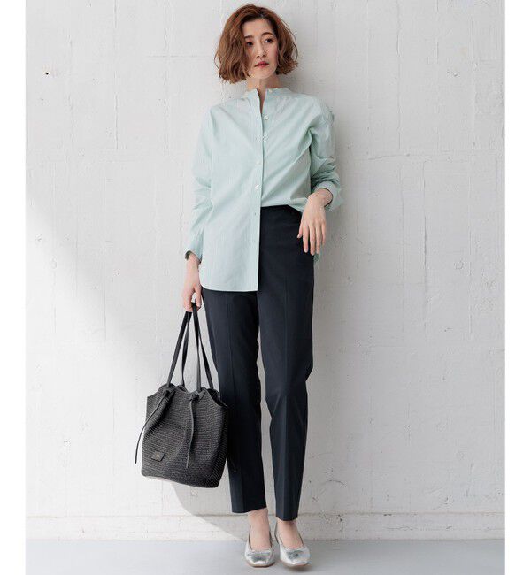 23区「【洗える】コットンサテンストレッチ テーパードパンツ」|その他|