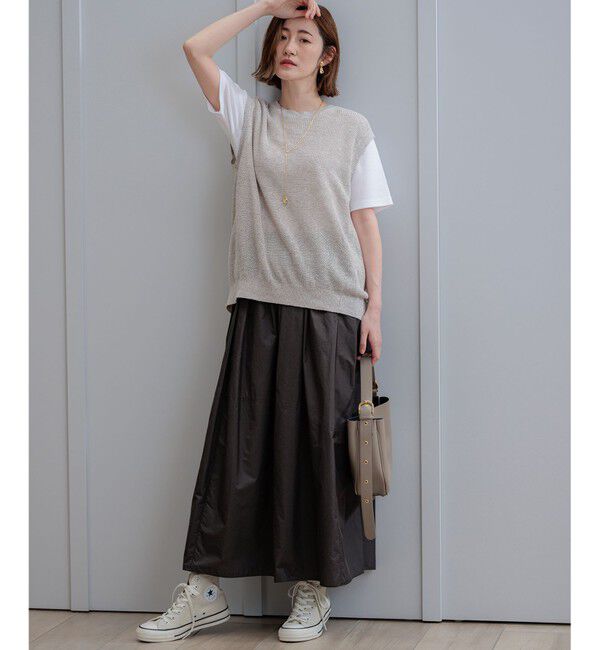 23区「【洗える】ピュアリネン ニット ベスト」|ニット・セーター|