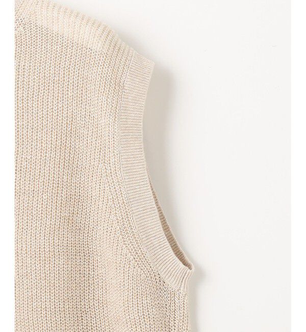 23区「【洗える】ピュアリネン ニット ベスト」|ニット・セーター|