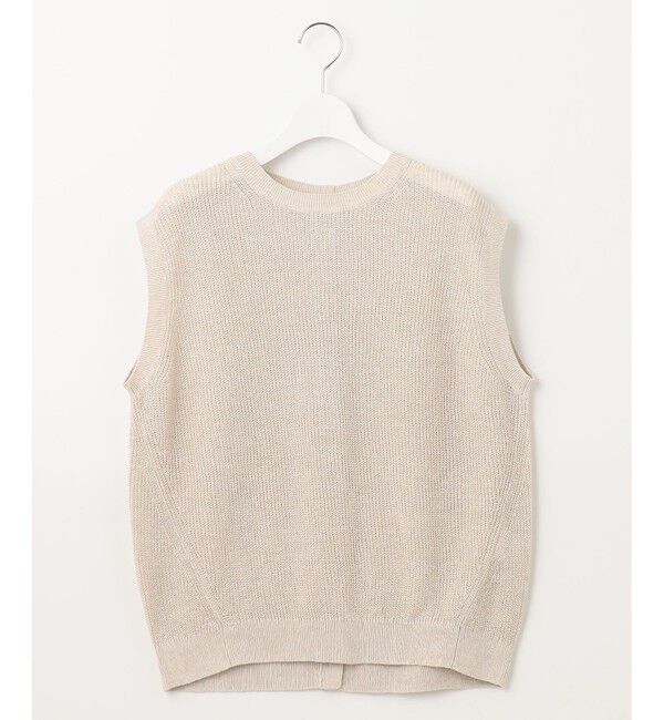 23区「【洗える】ピュアリネン ニット ベスト」|ニット・セーター|