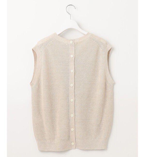 23区「【洗える】ピュアリネン ニット ベスト」|ニット・セーター|