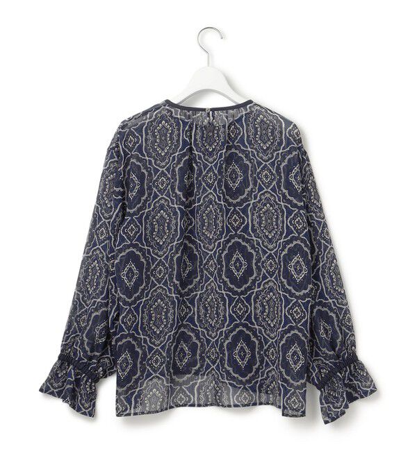 23区「【洗える】オーナメントプリント ブラウス」|シャツ・ブラウス|