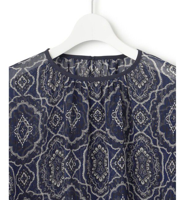 23区「【洗える】オーナメントプリント ブラウス」|シャツ・ブラウス|