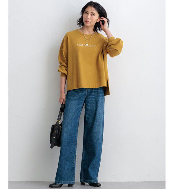 23区「【洗える】ライトコットンテリー ロゴ カットソー」|Tシャツ・カットソー|