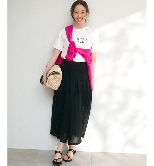 23区「【洗える】シャイニーシアーニット フレア スカート」|スカート|