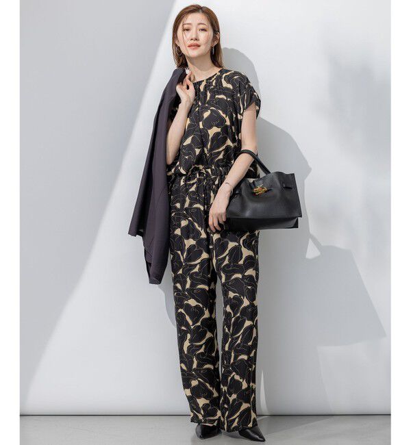 23区「【洗える】Ratti フラワーアートプリント ワイド パンツ」|その他|