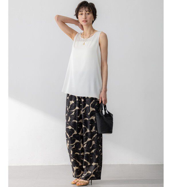 23区「【洗える】Ratti フラワーアートプリント ワイド パンツ」|その他|