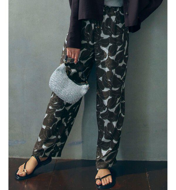 23区「【洗える】Ratti フラワーアートプリント ワイド パンツ」|その他|ﾀﾞｰｸﾌﾞ