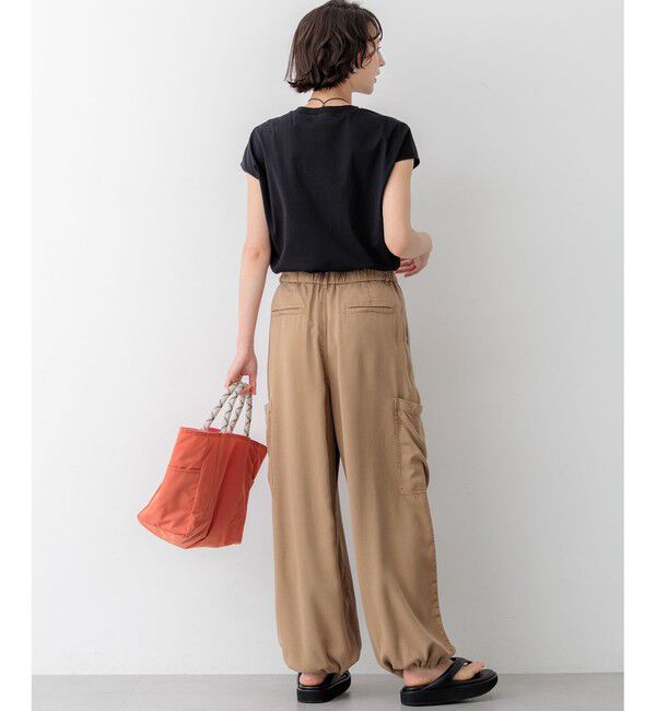 23区「【WEB&一部店舗限定カラーあり】スビンハイツイスト フレンチスリーブ Tシャツ」|Tシャツ・カットソー|