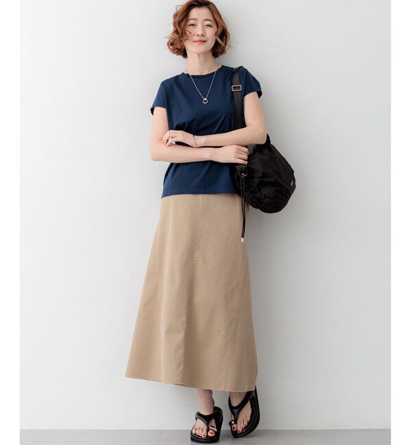 23区「【WEB&一部店舗限定カラーあり】スビンハイツイスト フレンチスリーブ Tシャツ」|Tシャツ・カットソー|