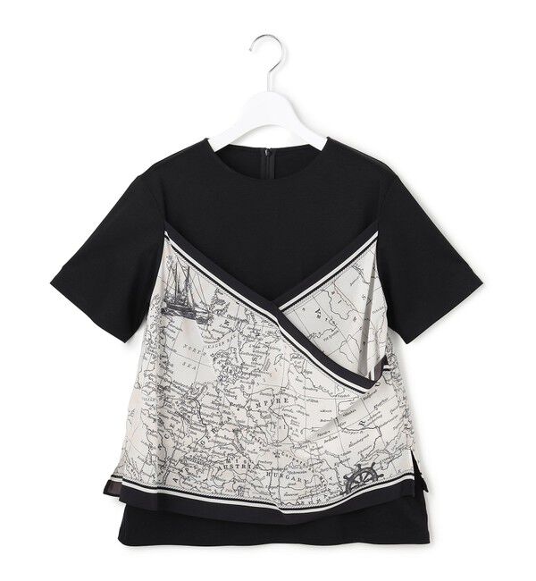 23区「スカーフコンビジャージー カットソー」|Tシャツ・カットソー|