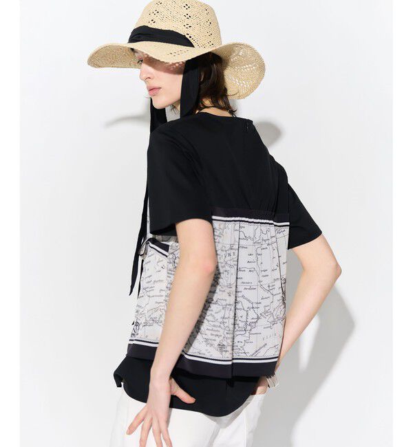 23区「スカーフコンビジャージー カットソー」|Tシャツ・カットソー|