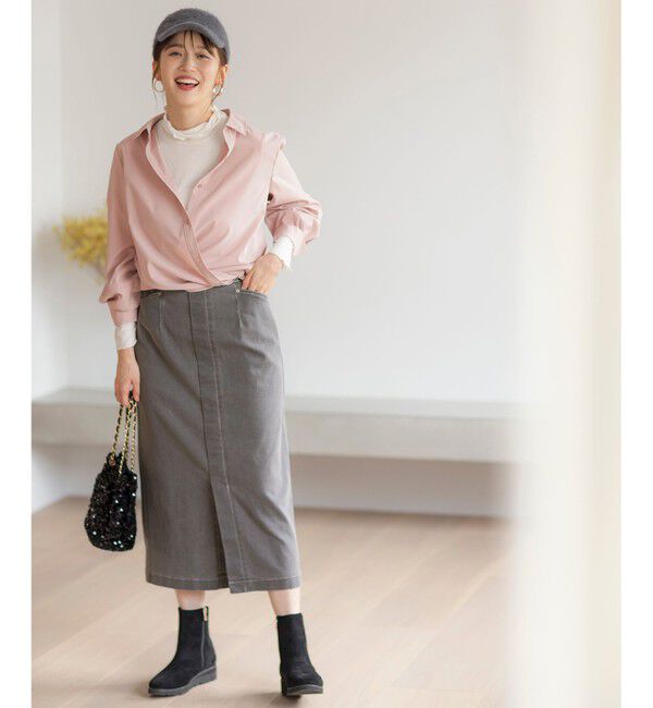 any SiS「【洗える】ストレッチライトデニム スカート」|スカート|