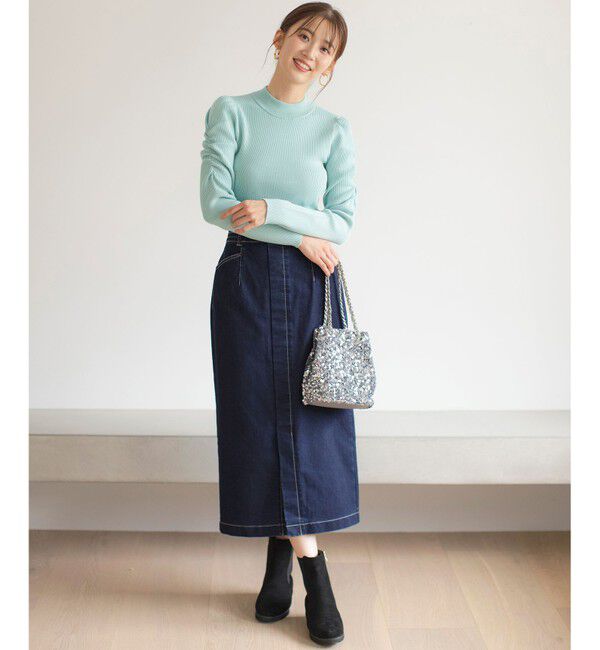 any SiS「【洗える】ストレッチライトデニム スカート」|スカート|