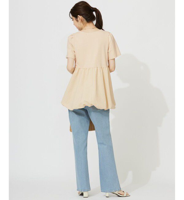 ANY SIS「【洗える】コンビネーションペプラム チュニック」|Tシャツ・カットソー|