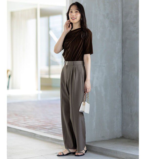 ANY SIS「ウーステッドエステル ワイドパンツ」|その他|