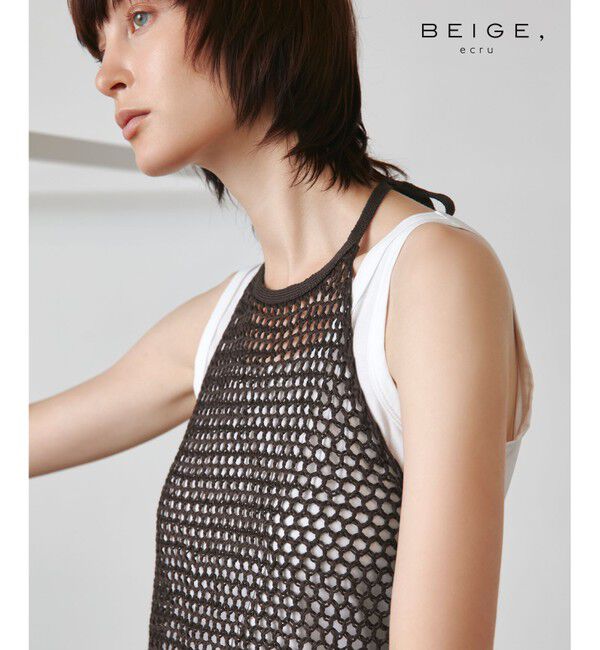 BEIGE,「SHARRON / ホルターネックキャミソール」|ニット・セーター|
