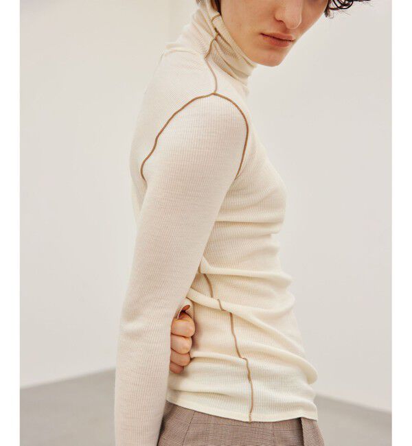 BEIGE,「【洗える】FORD / ハイネックトップス」|Tシャツ・カットソー|