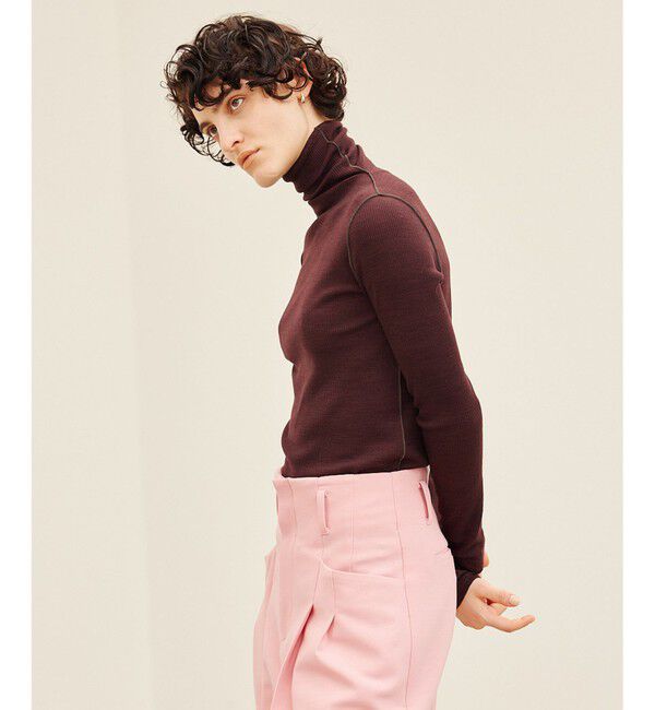 BEIGE,「【洗える】FORD / ハイネックトップス」|Tシャツ・カットソー|Bordeaux&times;C Gray