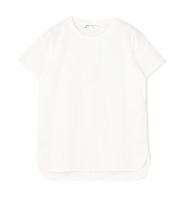 BEIGE,「BROIS / コットンストレッチシャツテールTシャツ」|Tシャツ・カットソー|