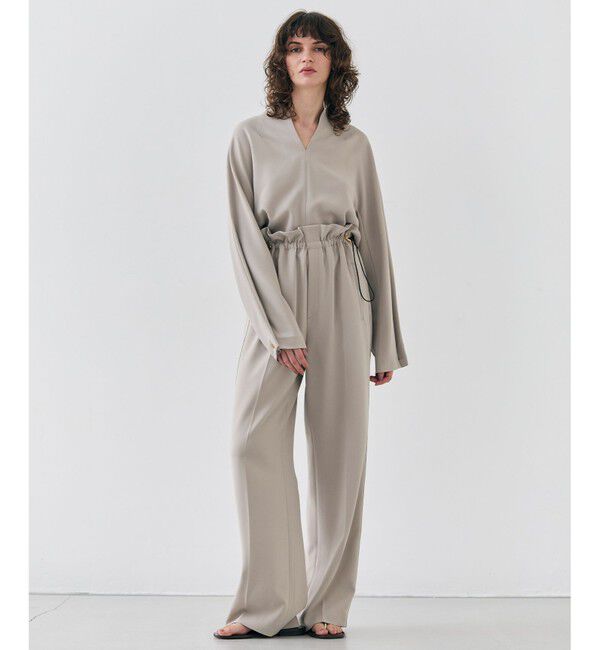 BEIGE,「【洗える】RUE / スリットネックフォルムブラウス」|シャツ・ブラウス|