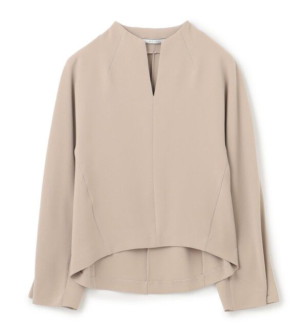 BEIGE,「【洗える】RUE / スリットネックフォルムブラウス」|シャツ・ブラウス|