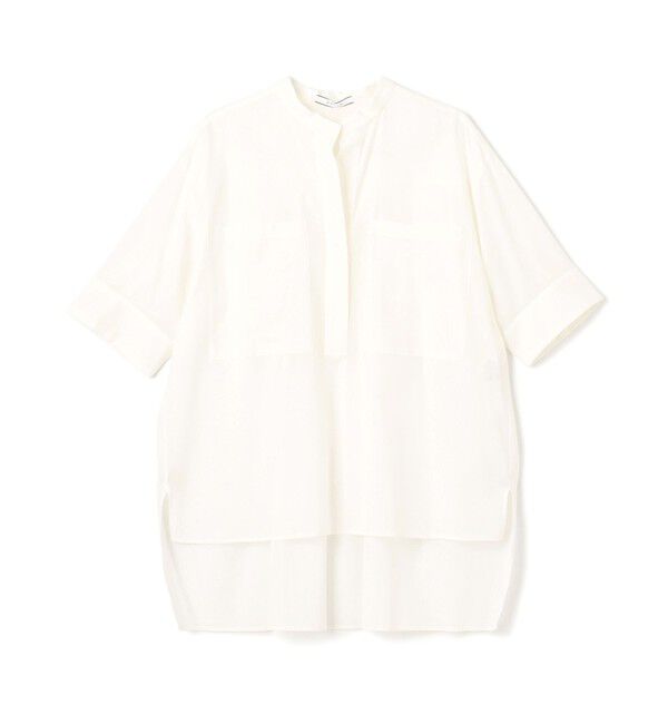 BEIGE,「【洗える・Oggi 10月号掲載】BAC / コットンビックポケットスタンドカラーシャツ」|シャツ・ブラウス|